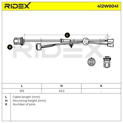 ABS Sensor RIDEX 412W0041 412W0041 - foto 3