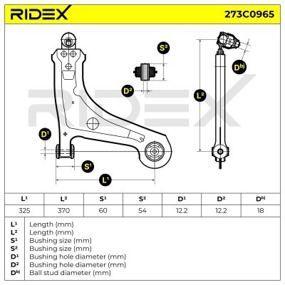 Querlenker RIDEX 273C0965 273C0965 - foto 6
