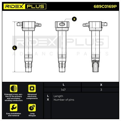 Zündspule RIDEX 689C0169P 689C0169P - foto 3