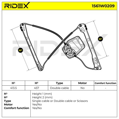 Fensterheber RIDEX 1561W0209 1561W0209 - foto 6
