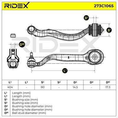 Querlenker RIDEX 273C1065 273C1065 - foto 7