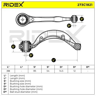 Querlenker RIDEX 273C1821 273C1821 - foto 7