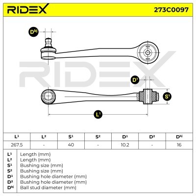 Querlenker RIDEX 273C0097 273C0097 - foto 4