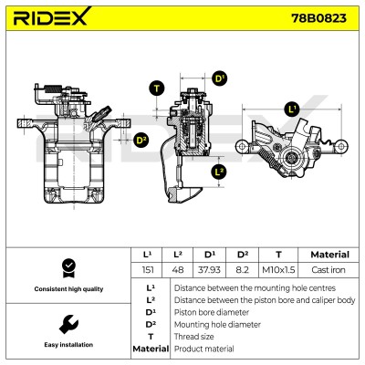 Bremssattel RIDEX 78B0823 78B0823 - foto 6