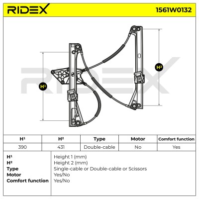 Fensterheber RIDEX 1561W0132 1561W0132 - foto 6