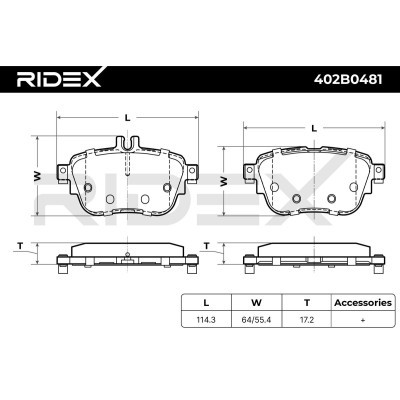 Bremsbeläge Satz RIDEX 402B0481 402B0481 - foto 6