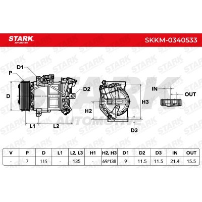 Kompressor, Klimaanlage SKKM-0340533 - foto 5