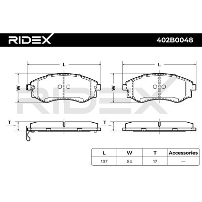 Bremsbeläge Satz RIDEX 402B0048 402B0048 - foto 6