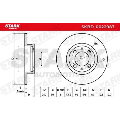 Bremsscheibe Stark SKBD-0022987 SKBD-0022987 - foto 5