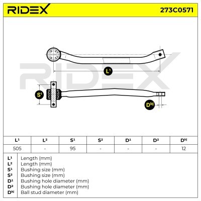 Querlenker RIDEX 273C0571 273C0571 - foto 6