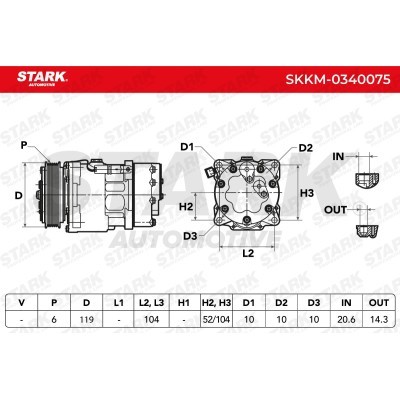 Kompressor, Klimaanlage SKKM-0340075 - foto 8