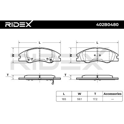 Bremsbeläge Satz RIDEX 402B0480 402B0480 - foto 7