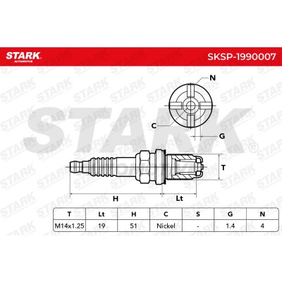 Zündkerze Stark SKSP-1990007 SKSP-1990007 - foto 6