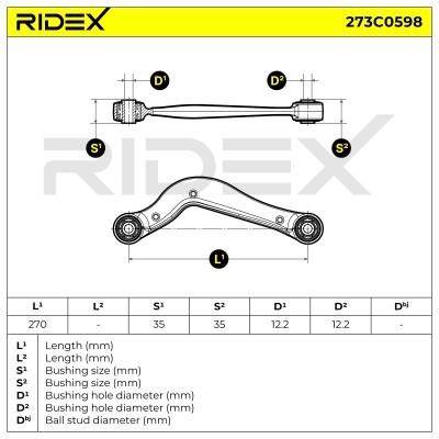 Querlenker RIDEX 273C0598 273C0598 - foto 6