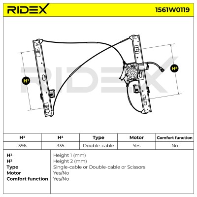 Fensterheber RIDEX 1561W0119 1561W0119 - foto 6