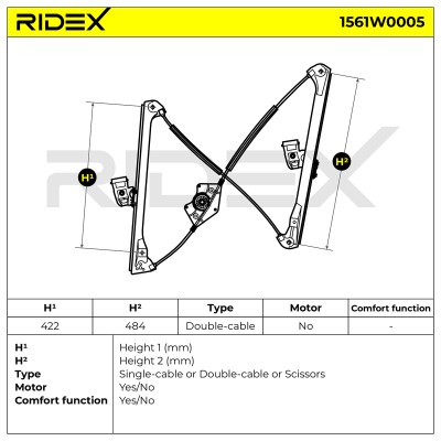 Fensterheber RIDEX 1561W0005 1561W0005 - foto 7