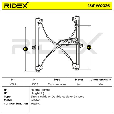 Fensterheber RIDEX 1561W0026 1561W0026 - foto 8