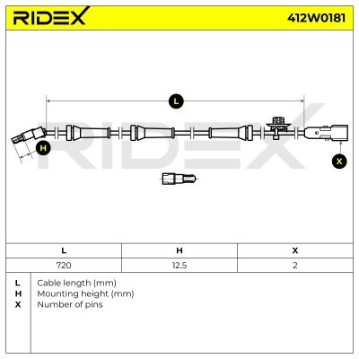ABS Sensor RIDEX 412W0181 412W0181 - foto 7