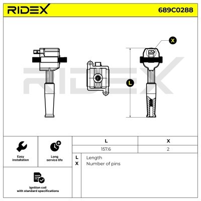 Zündspule RIDEX 689C0288 689C0288 - foto 5