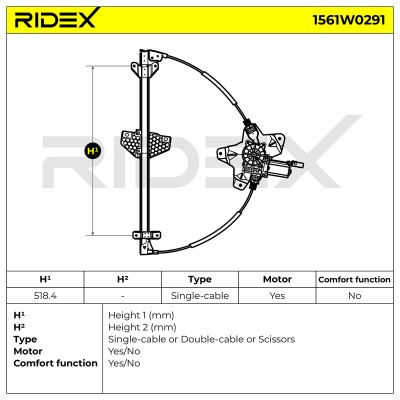 Fensterheber RIDEX 1561W0291 1561W0291 - foto 6