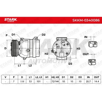 Kompressor, Klimaanlage SKKM-0340086 - foto 7