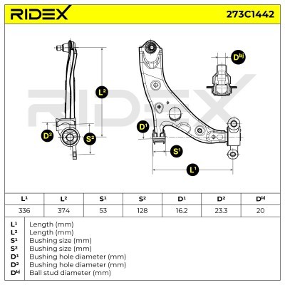 Querlenker RIDEX 273C1442 273C1442 - foto 6