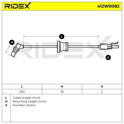 ABS Sensor RIDEX 412W0082 412W0082 - foto 5