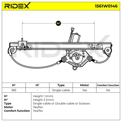 Fensterheber RIDEX 1561W0146 1561W0146 - foto 8