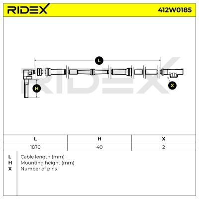 ABS Sensor RIDEX 412W0185 412W0185 - foto 5