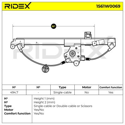 Fensterheber RIDEX 1561W0069 1561W0069 - foto 5