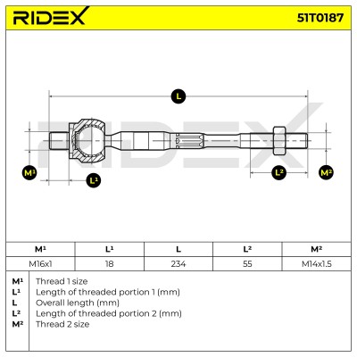Lenkstange RIDEX 51T0187 51T0187 - foto 5