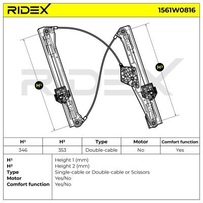 Fensterheber RIDEX 1561W0816 1561W0816 - foto 6