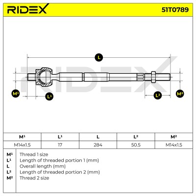Lenkstange RIDEX 51T0789 51T0789 - foto 5