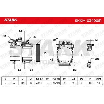 Kompressor, Klimaanlage SKKM-0340051 - foto 5