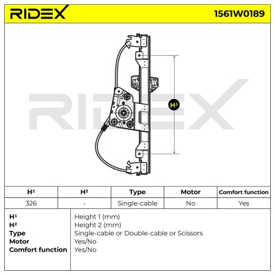 Fensterheber RIDEX 1561W0189 1561W0189 - foto 7