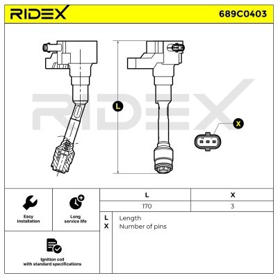 Zündspule RIDEX 689C0403 689C0403 - foto 6