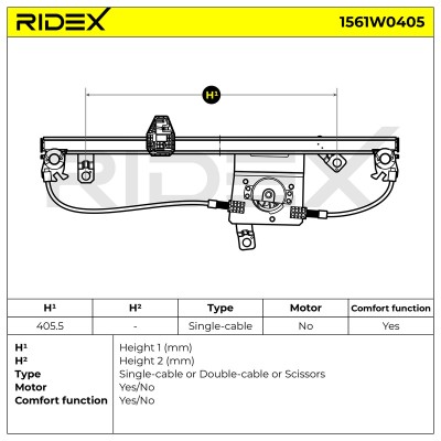 Fensterheber RIDEX 1561W0405 1561W0405 - foto 6