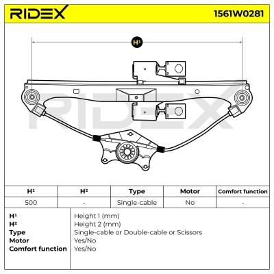 Fensterheber RIDEX 1561W0281 1561W0281 - foto 5