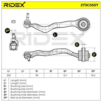 Querlenker RIDEX 273C0557 273C0557 - foto 7