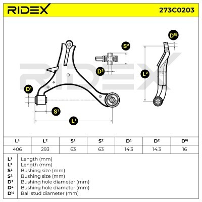 Querlenker RIDEX 273C0203 273C0203 - foto 4
