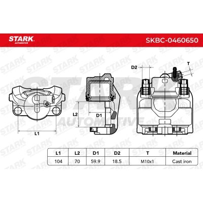 Bremssattel Stark SKBC-0460650 SKBC-0460650 - foto 5