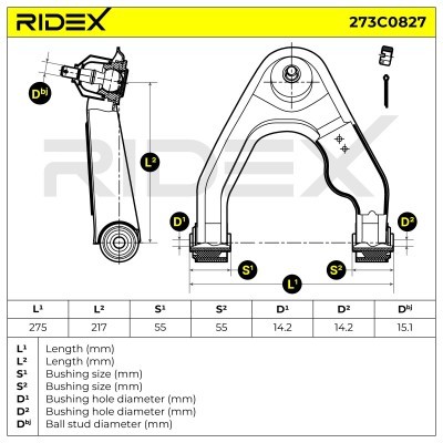 Querlenker RIDEX 273C0827 273C0827 - foto 6
