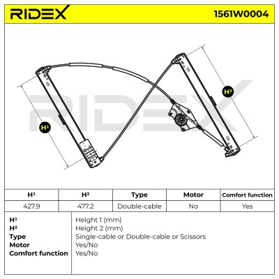 Fensterheber RIDEX 1561W0004 1561W0004 - foto 7