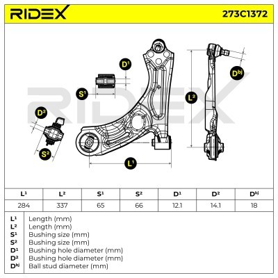 Querlenker RIDEX 273C1372 273C1372 - foto 6