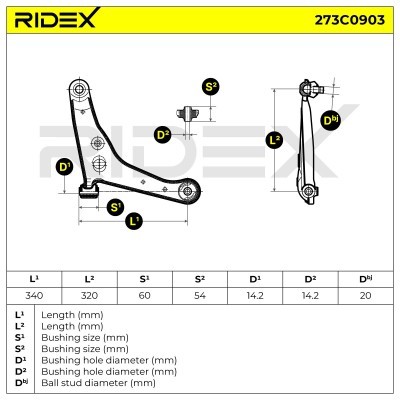 Querlenker RIDEX 273C0903 273C0903 - foto 5