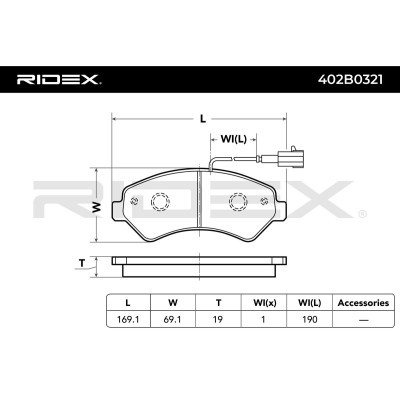 Bremsbeläge Satz RIDEX 402B0321 402B0321 - foto 6