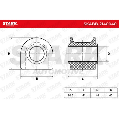 Lagerung, Stabilisator Stark SKABB-2140040 SKABB-2140040 - foto 6