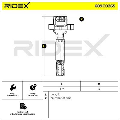 Zündspule RIDEX 689C0265 689C0265 - foto 3