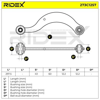 Querlenker RIDEX 273C1257 273C1257 - foto 5