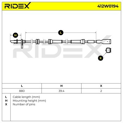 ABS Sensor RIDEX 412W0194 412W0194 - foto 6